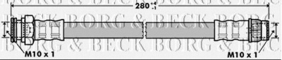 BORG & BECK bbh7356 -  Тормозной шланг